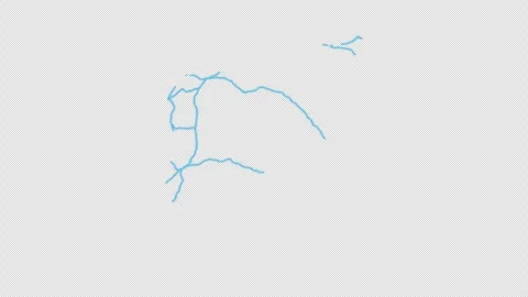 Syria Country Line Map Self Drawing Animated Overlay, Alpha 4K 스톡 동영상 340289949