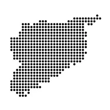Syria dotted vector map Illustrazione stock