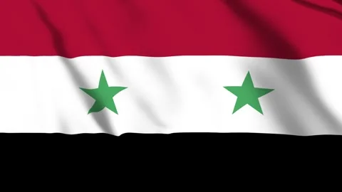 Syria Flag 4K Animation Unity in Motion with Star Symbolism Stock-Footage 313833428