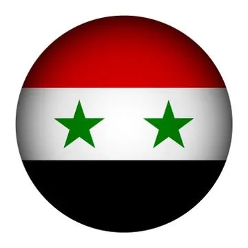 Syria flag button. Stock Illustration