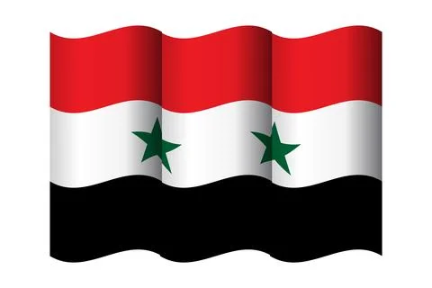 Syria flag. Flag of Syria vector page symbol for web site design. Syria fla.. Stock Illustration