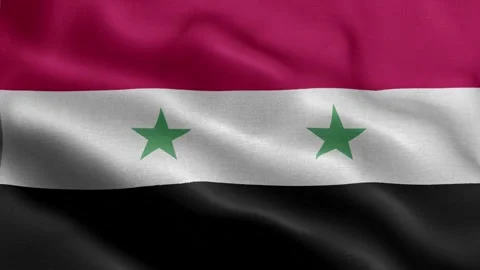 Syria flag Front Video stock 318669945