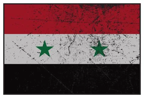 Syria Flag Grunged Stock Illustration