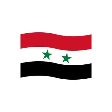 Syria flag icon vector Stock Illustration