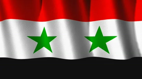Syria Flag Loop Stock Footage