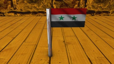 Syria Flag Post - Upwards Shot Stock-Footage 270967549