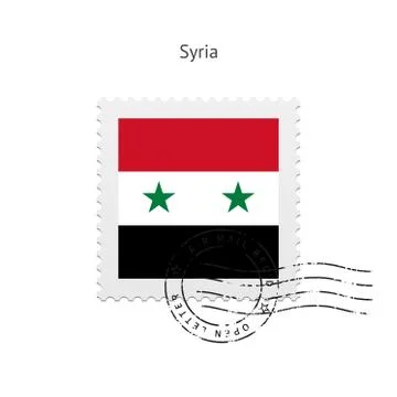 Syria Flag Postage Stamp. Stock-Illustration