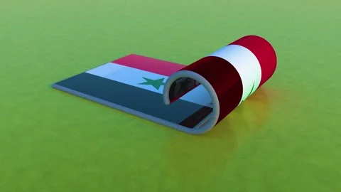 Syria Flag - Rolling Animation Stock Footage 255199120