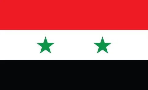 Syria flag. Simple vector. National flag of Syria Stock Illustration