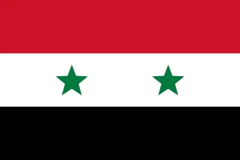 Syria Flag Vector – Flat Minimal Illustration Stock Illustration