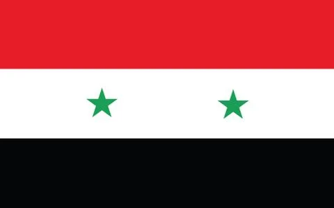 Syria flag vector graphic. Rectangle Syrian flag illustration. Syria country  Stock Illustration