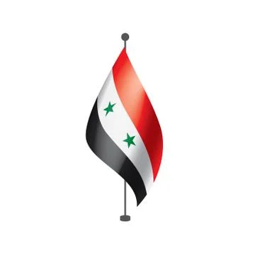 Syria flag, vector illustration on a white background Stock Illustration