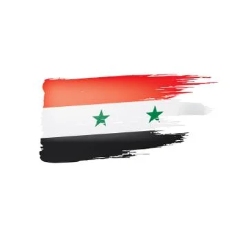 Syria flag, vector illustration on a white background. Stock Illustration