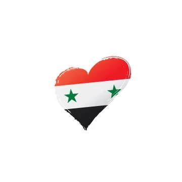 Syria flag, vector illustration on a white background Stock Illustration