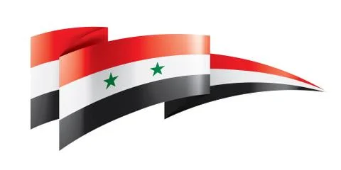 Syria flag, vector illustration on a white background Stock Illustration