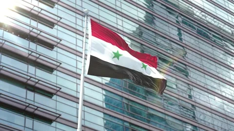 Syria Flag VS Flag of Inida Stock Footage 343393824