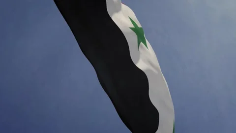 Syria Flag VS Flag of Inida Stock Footage 343394976