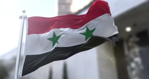 Syria-flag-waving-seamless-loop-4k-60fps Stock Footage 331566850