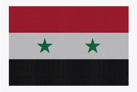 Syria Flag White Dots Stock Illustration