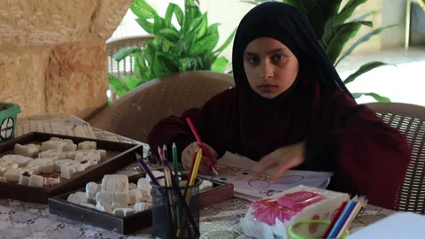 Syria: Fourth Idlib Book Fair Opens 28 Stock Footage 345635705