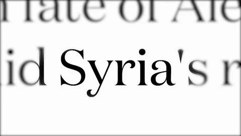 Syria in the headlines. Problems of military action and geopolitical ambitions Stock Footage 294526609