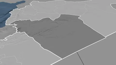 Syria - Hims outlined on bilevel map Illustrazione stock
