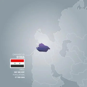 Syria information map. Stock Illustration