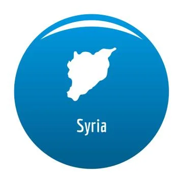 Syria map in black vector simple Stock Illustration