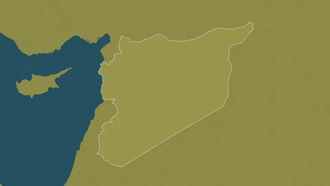 Syria map - drive. Border. Pattern. Video stock 241697559