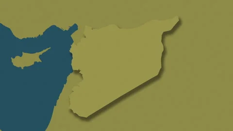 Syria map - drive. Shadow. Pattern. Video stock 273477755