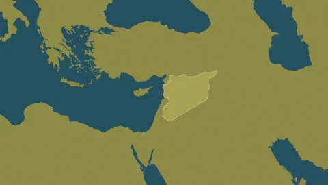Syria map - glide. Border. Pattern. Stock Footage 241697761