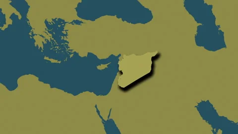 Syria map - glide. Shadow. Pattern. Stock Footage 273478409