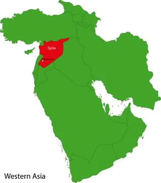 Syria map Stock Illustration
