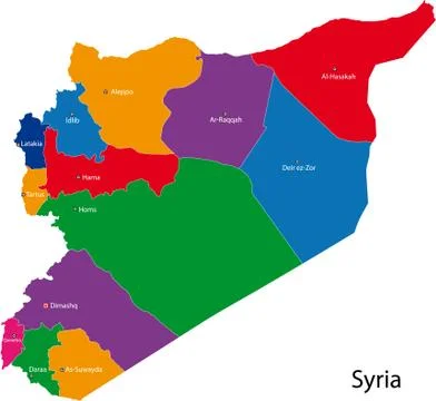 Syria map Stock Illustration