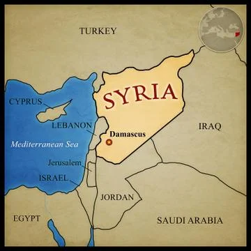 Syria Map Stock Illustration