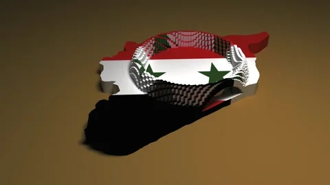 Syria Map - Ripple Effect 스톡 동영상 330539519