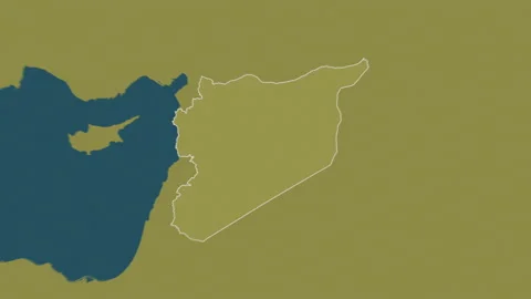 Syria map - solid. Border. Pattern. Video stock 150124830