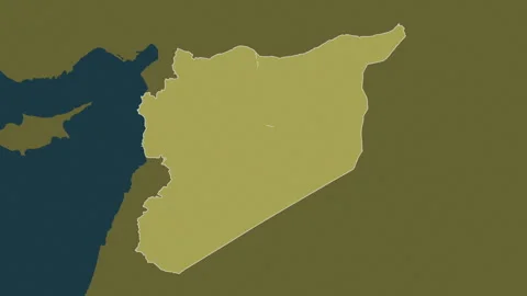 Syria map - zoom. Regions. Pattern. Stock Footage 241697941