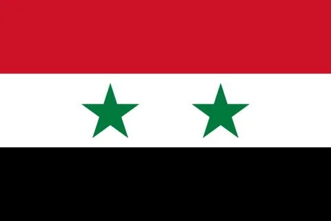 Syria national flag vector graphics design. Ilustración de archivo