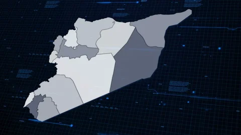 Syria network map Stock Footage 87976684