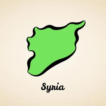 Syria - Outline Map Stock Illustration