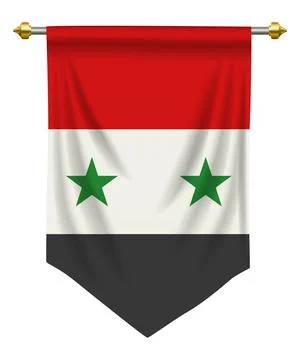 Syria Pennant Stock Illustration