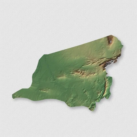 Syria Rotating 3D Relief Map Seamless Loop, Alpha Channel 4K Stock Footage 340699383