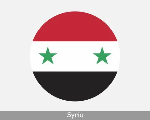Syria Round Flag Stock Illustration
