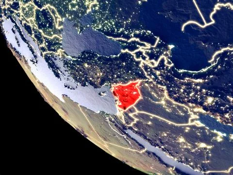 Syria from space on Earth Stock Photos