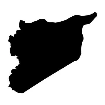 Syria vector map silhouette Stock Illustration