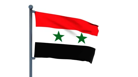 Syrian Arab Republic Flag Stock Footage 150205335