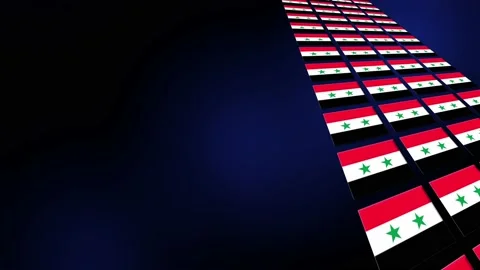 Syrian Arab Republic Syria Flag Animated Background 3d Animation Stock Footage 229597345