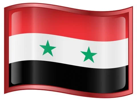 Syrian flag icon. 库存插图