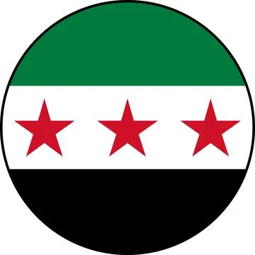 Syrian flag icon on transparent background Stock Illustration